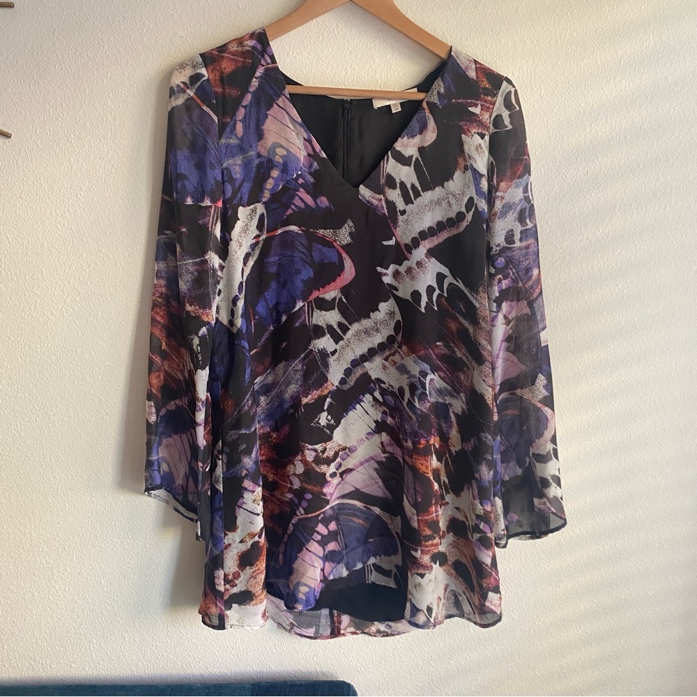 Lavender Brown Silk Mini Dress